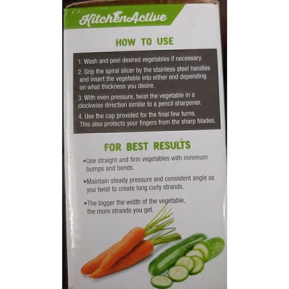 Kitchen Active Spiralizer Spiral Slicer with cleaning brush,
